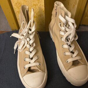 Sincerely Jules Vespa Woman's  High Top Lug Sole  Platform sneaker  side zip  sz